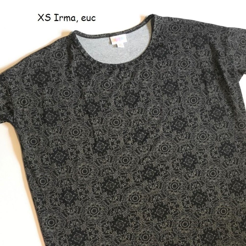 XS Lularoe Irma oversized tunic, filigree